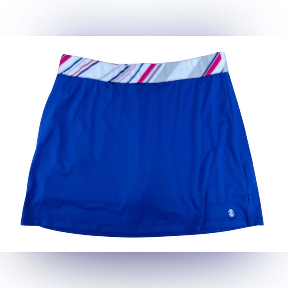 IZOD Golf Skort Elastic Waist Pull On Polyester Activewear‎ Size Large Blue